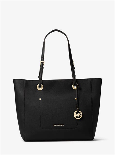 large black michael kors bag|Michael Kors large saffiano tote.